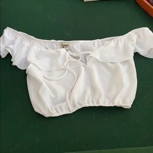 White crop top